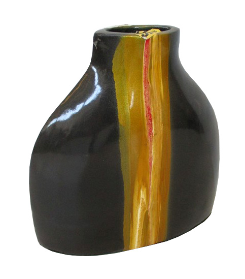 vaso terracotta sfumato nero