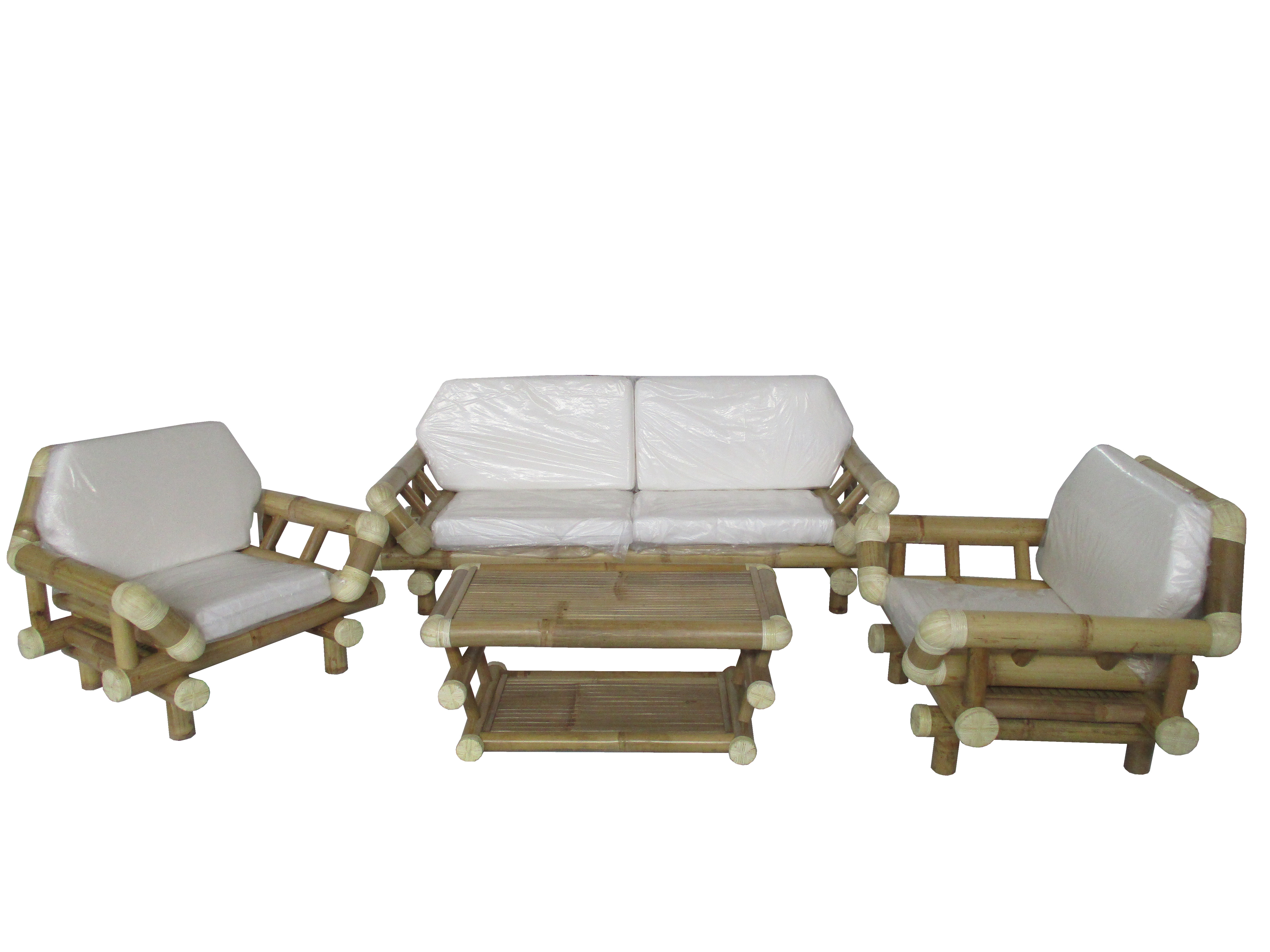 Salotto Mindanao - Set Luxury in Bamboo Canna Grossa (5 Posti)