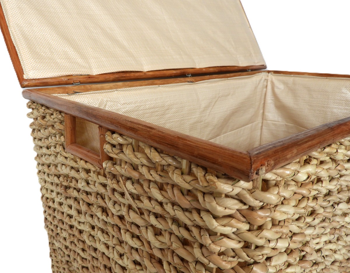 Baule Porta Biancheria in Banano Cm 75x44x45 H - 3