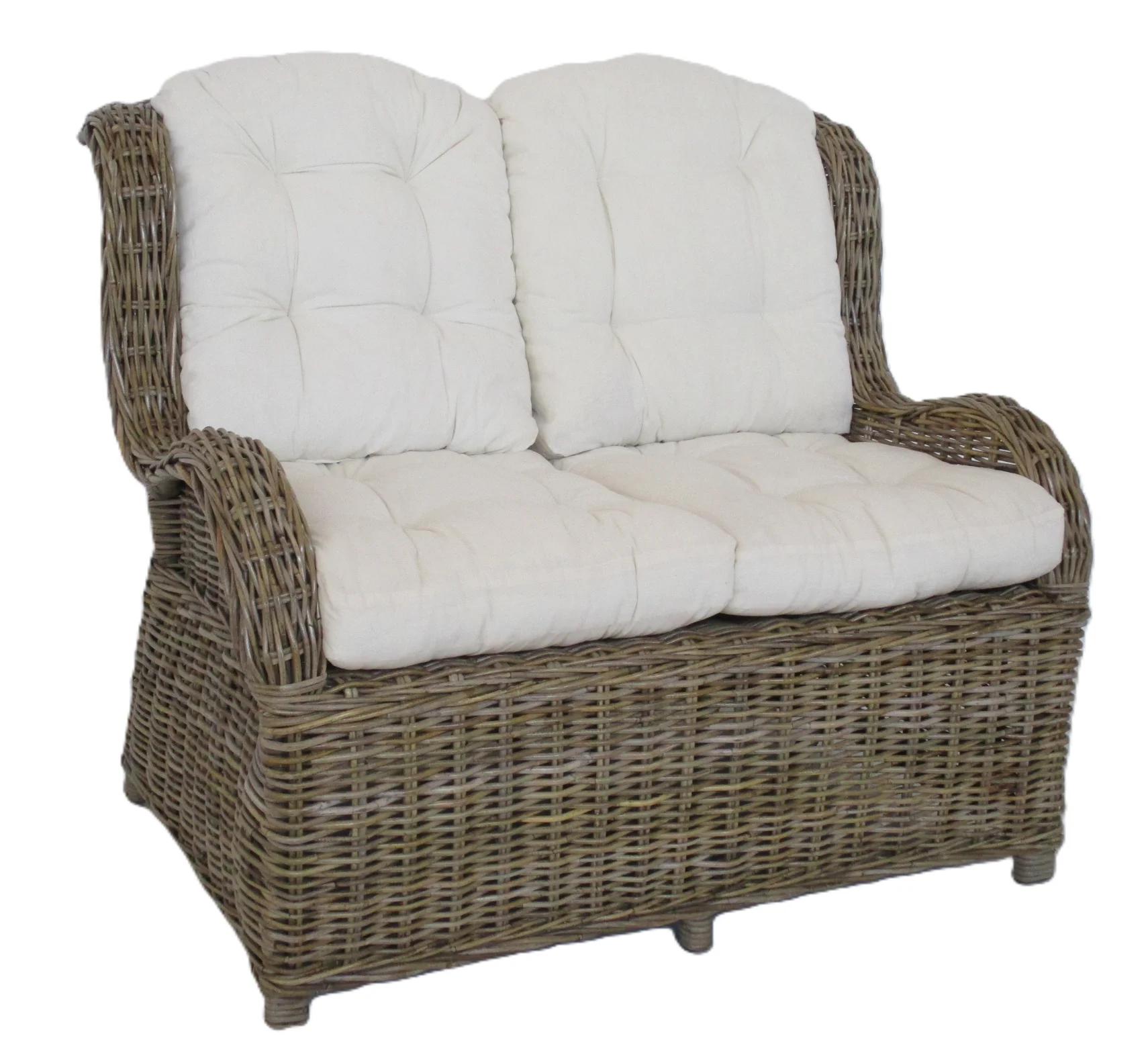 Salotto rattan naturale vimini  Bally in Kubo Grey - 3