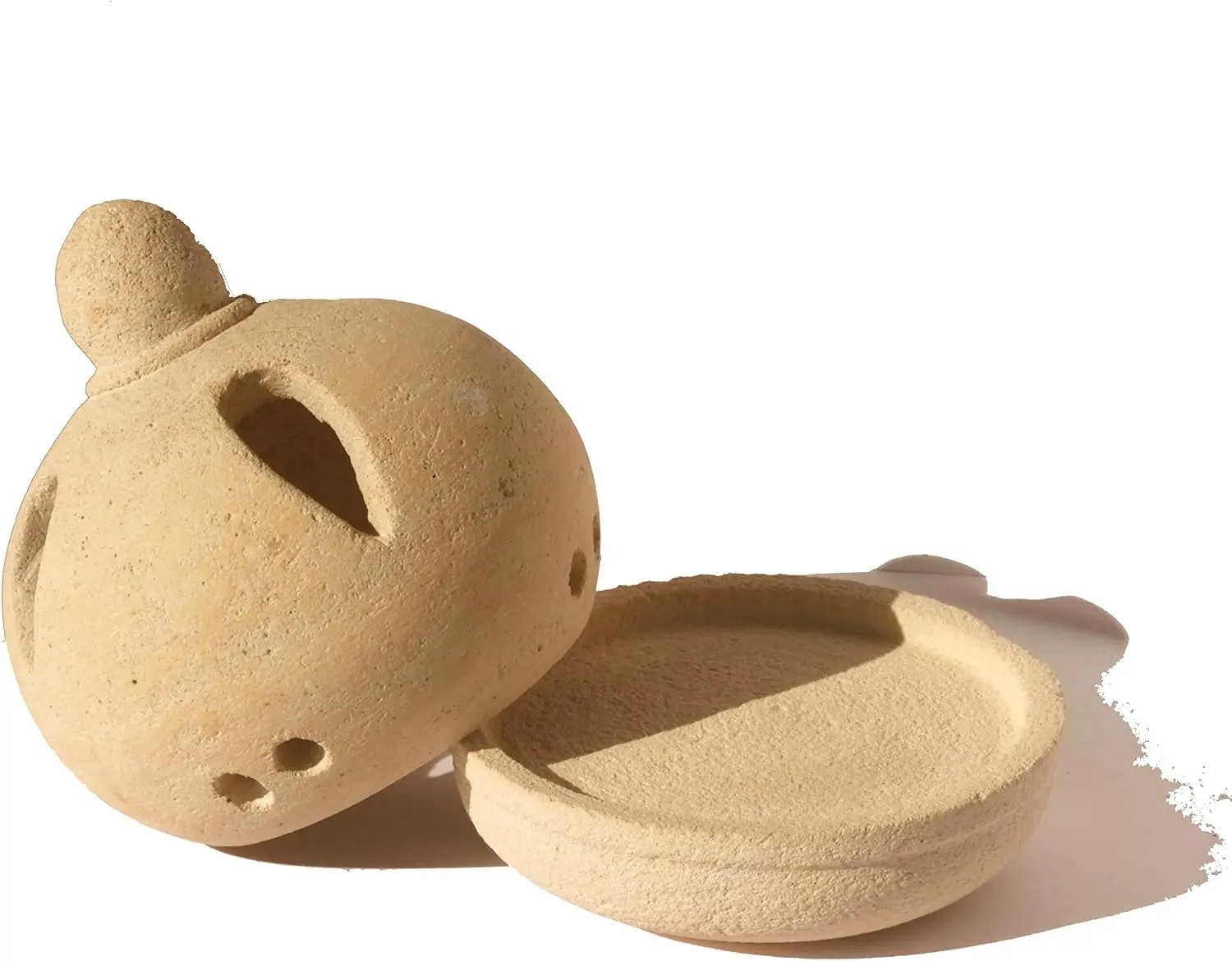 Bruciatore d'Incenso a Cono in Terracotta Naturale Grezza (13x8 cm) - 3
