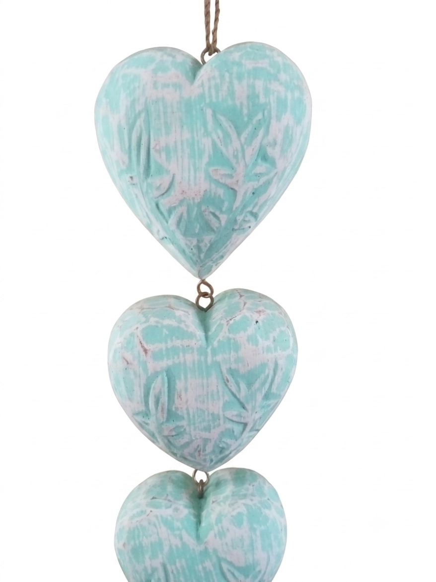 Decorazione da Appendere "Cuore Azzurro" in Legno