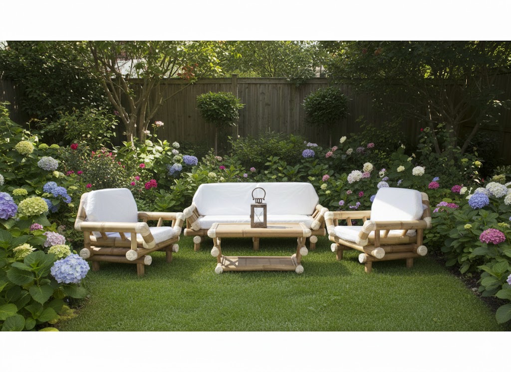 Salotto Mindanao - Set Luxury in Bamboo Canna Grossa (5 Posti)