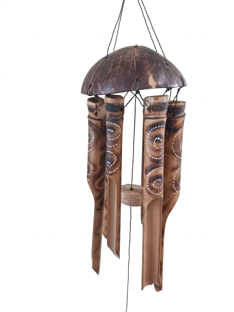 Scacciapensieri in Bamboo "Zen Spirals" – 38 cm
