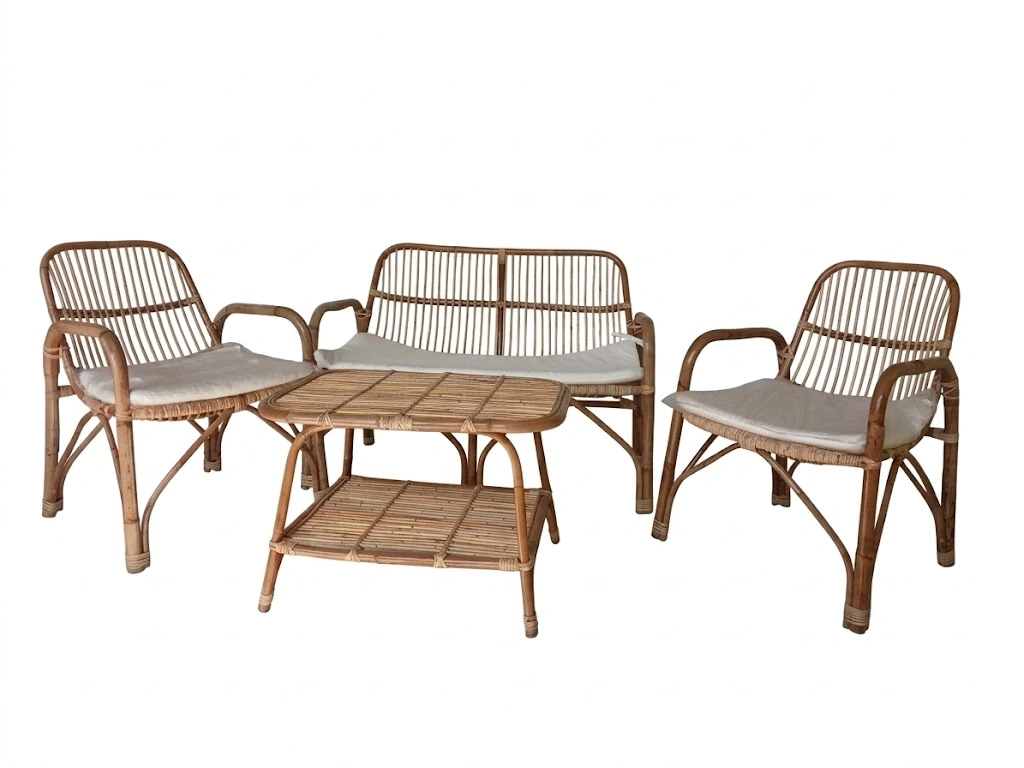Salotto rattan naturale vimini  Giava