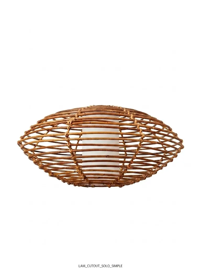 Lampadario Sospensione in Rattan e Giunco Intrecciato – Ø 70 cm