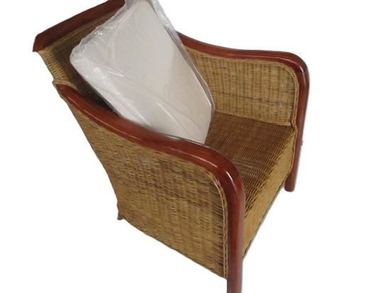 Poltrona Argo – Eleganza Materica in Midollino naturale  e Legno Teak - 4