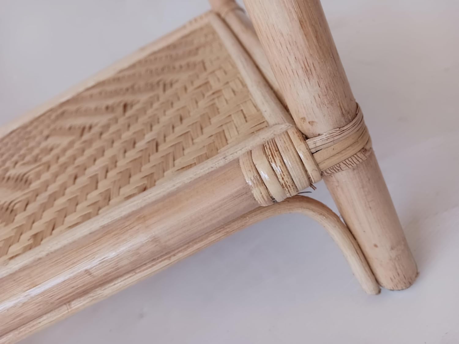 comodino rattan naturale vimini 2 piani - 3