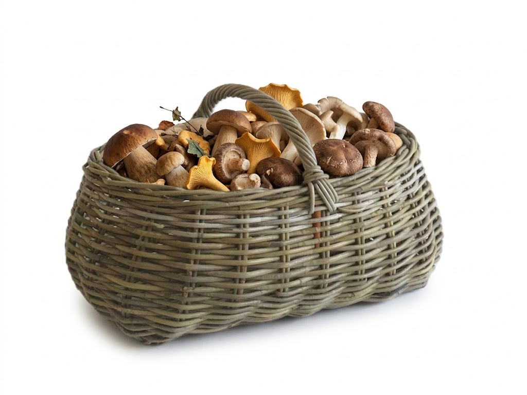 cesto vimini ovale manico basso