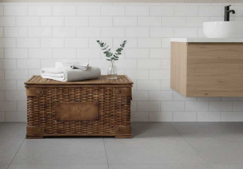 Baule in Rattan Antik Cm 69x39x40 H