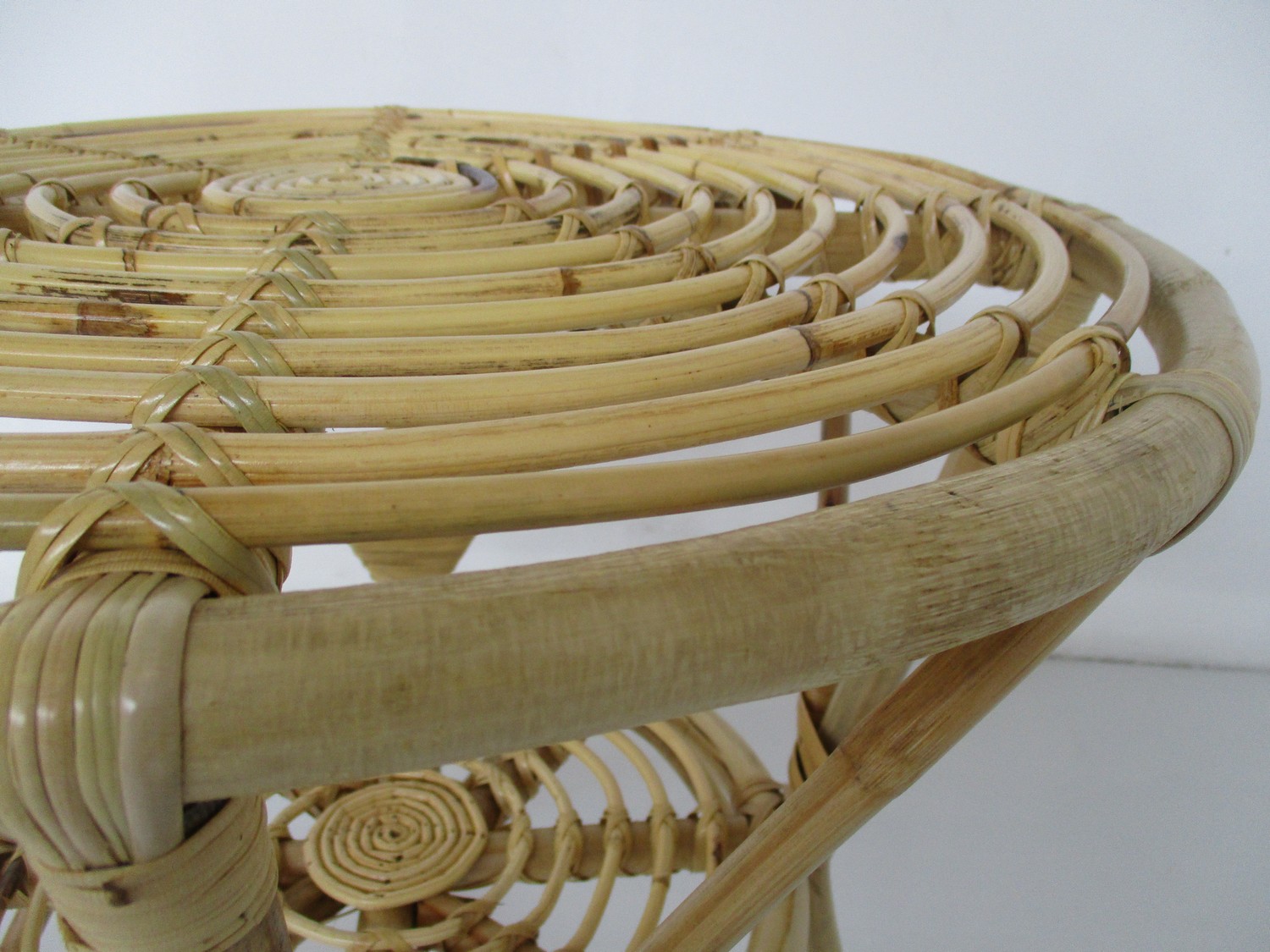 tavolino rattan naturale rotondo cm 60X62 H art ck1010G - 3