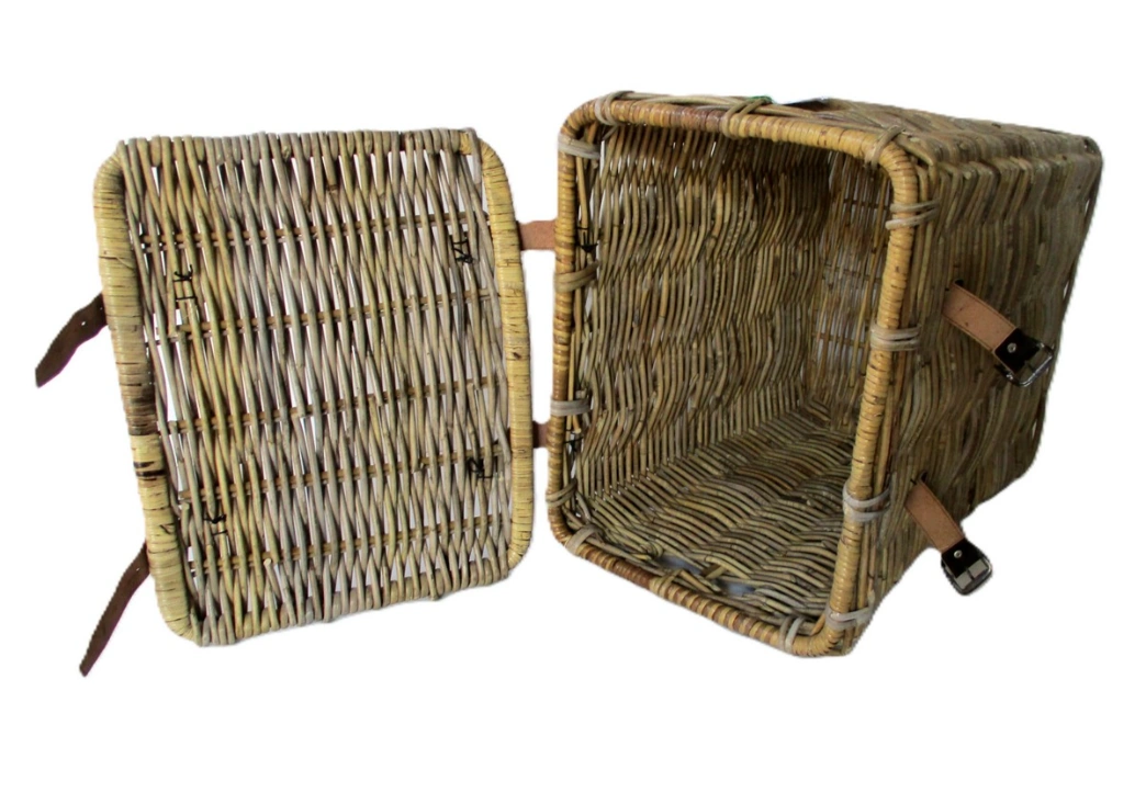 Cesto Portabiancheria in Giunco Naturale Cm 46x36x60 H