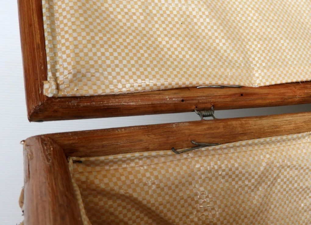Baule Porta Biancheria in Banano Cm 75x44x45 H - 5