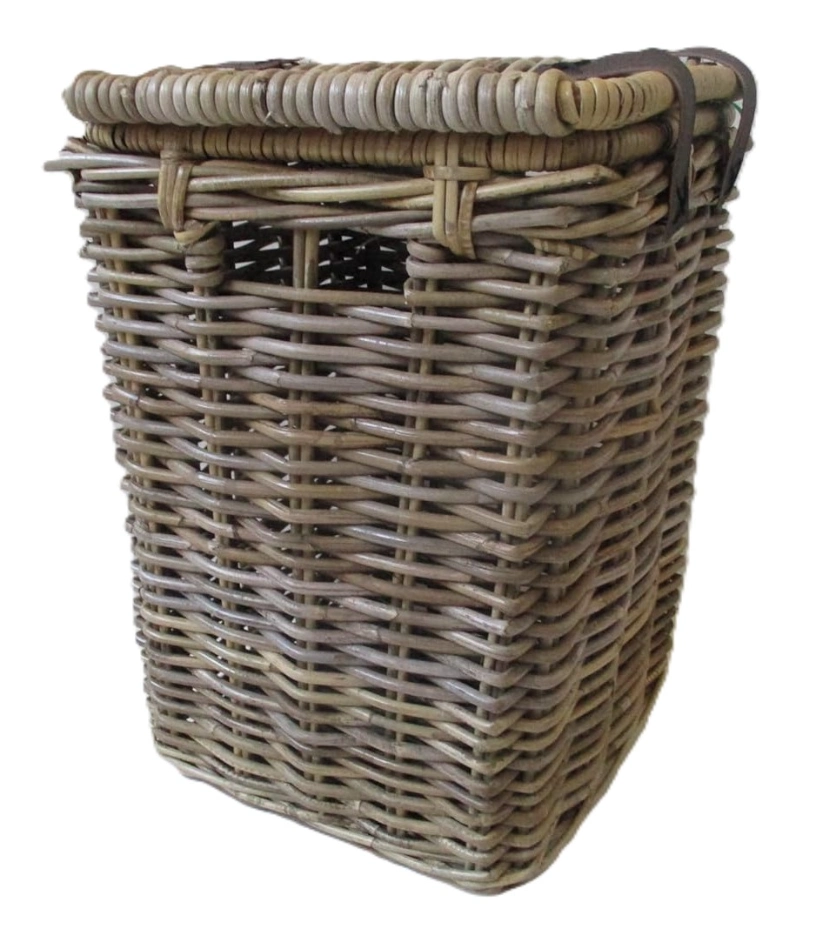 Cesto Porta Biancheria in Giunco Cm 30x30x42 H - 5