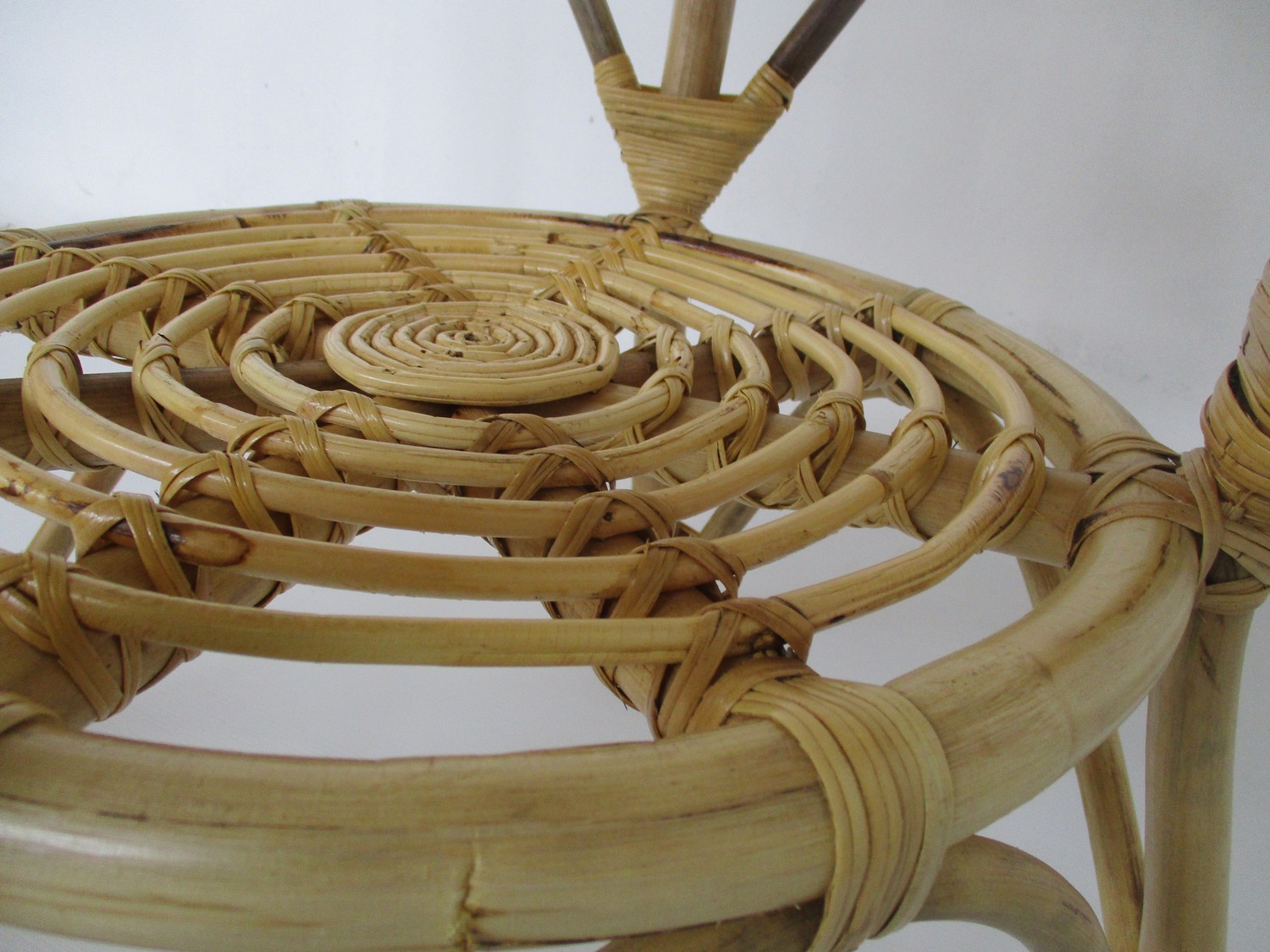 tavolino rattan naturale rotondo cm 60X62 H art ck1010G - 4
