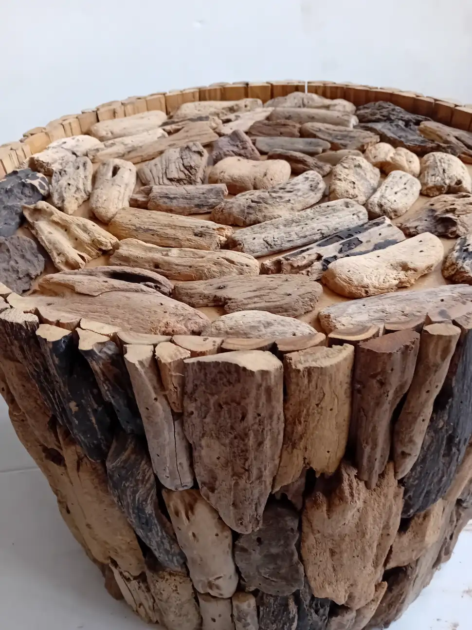 Tavolino 45x55 cm in Legno Naturale Driftwood Artigianale - 5