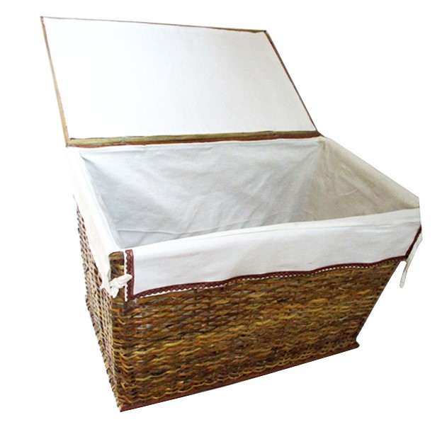 Baule Multiuso in Rattan Naturale Cm 60X37X40 H