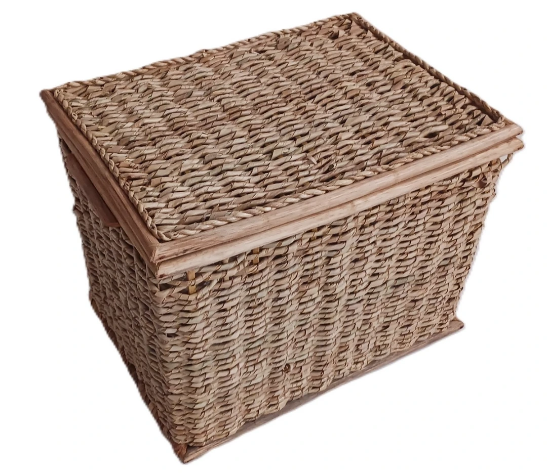 Baule Porta Biancheria/Oggetti in Cordoncino di Banano Cm 45x31x35 H - 5