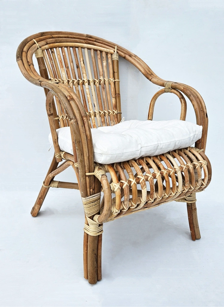 Salotto rattan naturale  vimini Bali Set 4 Posti in Pregiate Canne di Malacca - 4