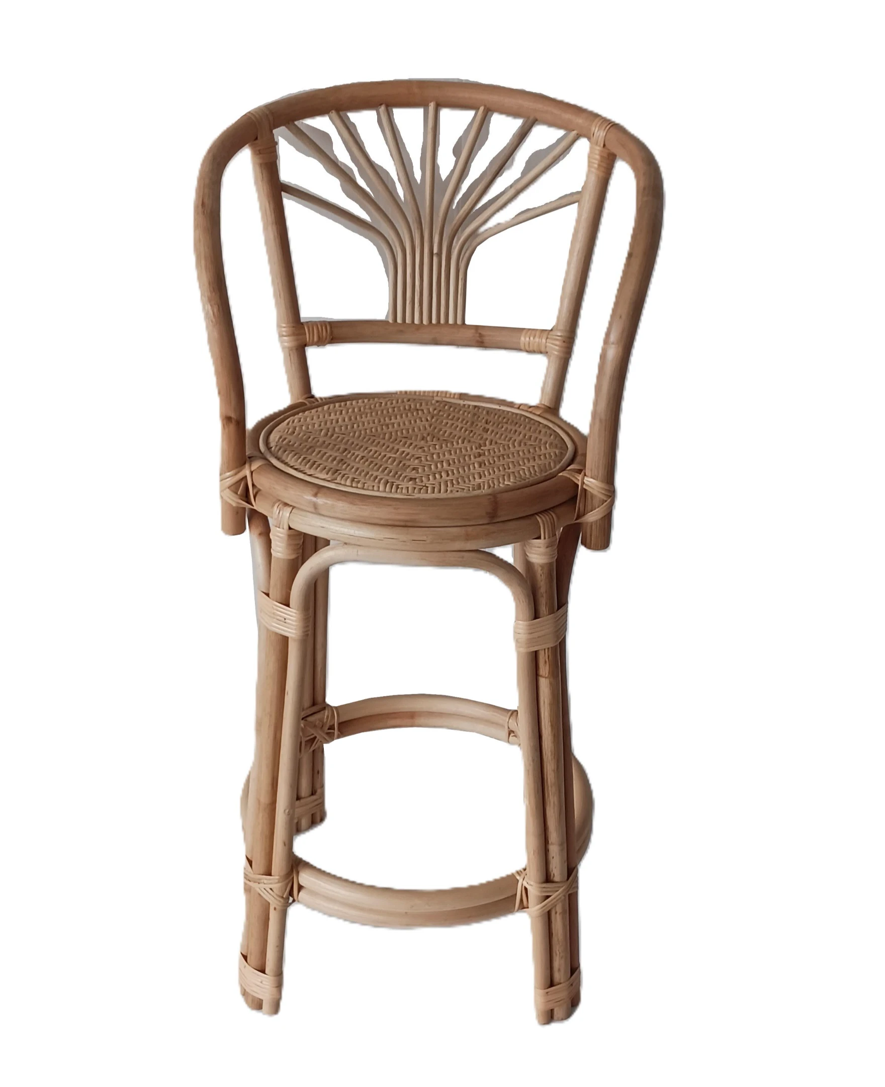Sedia Sgabello Bar – Eleganza in Rattan Naturale