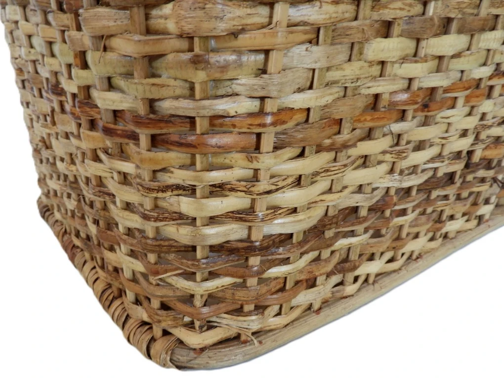 Cesto Porta Biancheria in Rattan Naturale Cm 51x36x57 H - 5