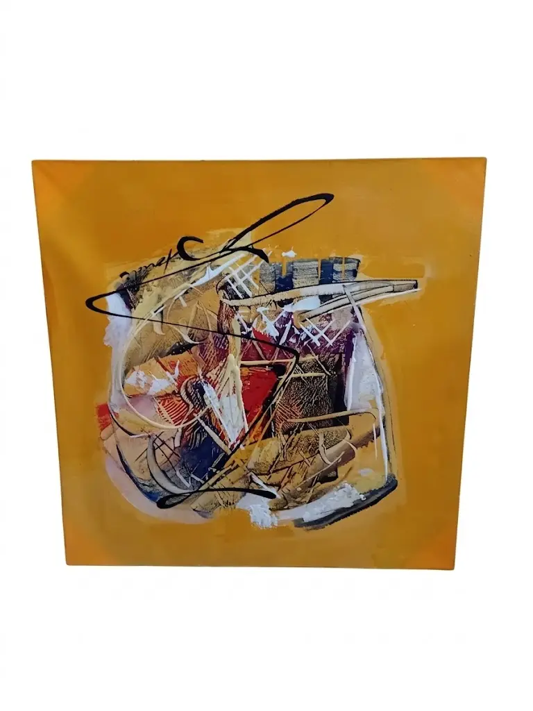 uadro Batik Astratto Dipinto a Mano da Bali | 50x50 cm