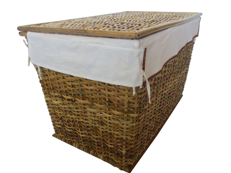 Baule Multiuso in Rattan Naturale Cm 67X42X46 H