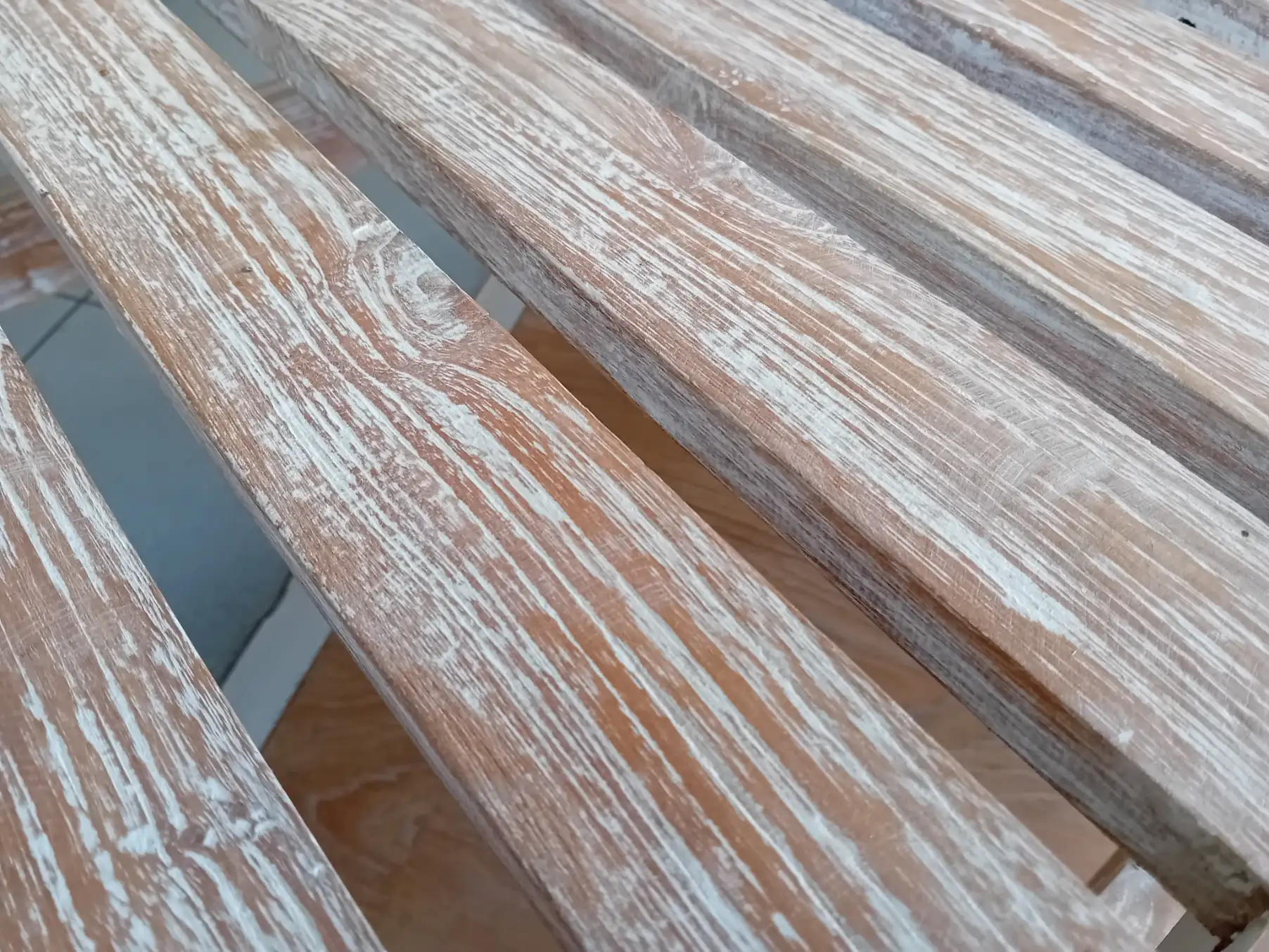 Lettino Prendisole da Giardino in Legno Massello Decapato – Chaise Longue Reclinabile cm 210x71 - 5