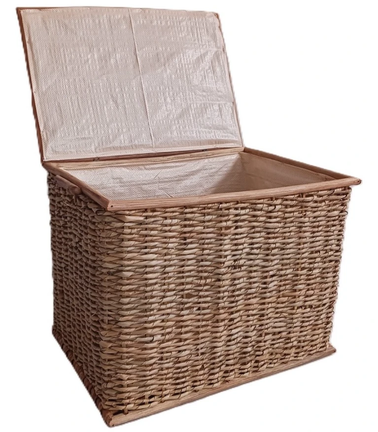 Cesto/Baule Porta Biancheria in Banano Cm 52x36x40 H