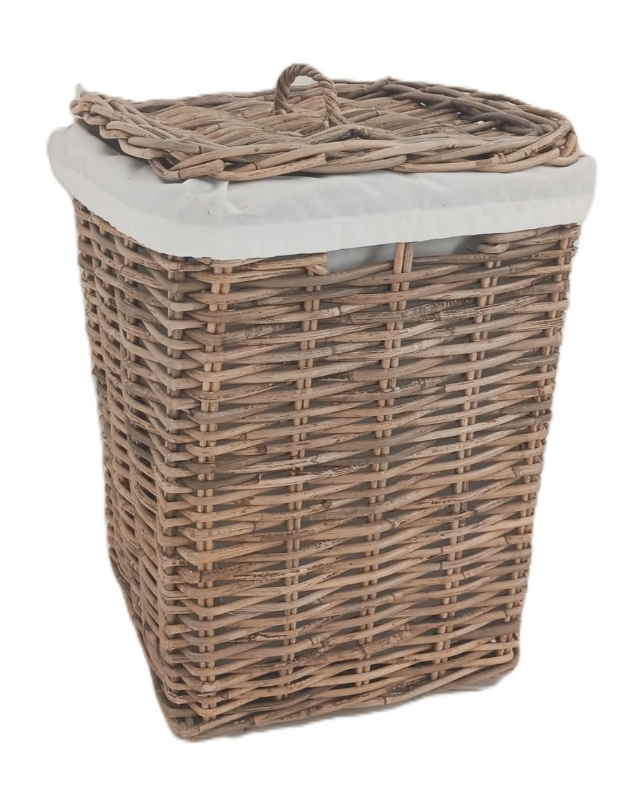 Cesto Porta Biancheria in Giunco Kubu Cm 38x38x48 H - 3