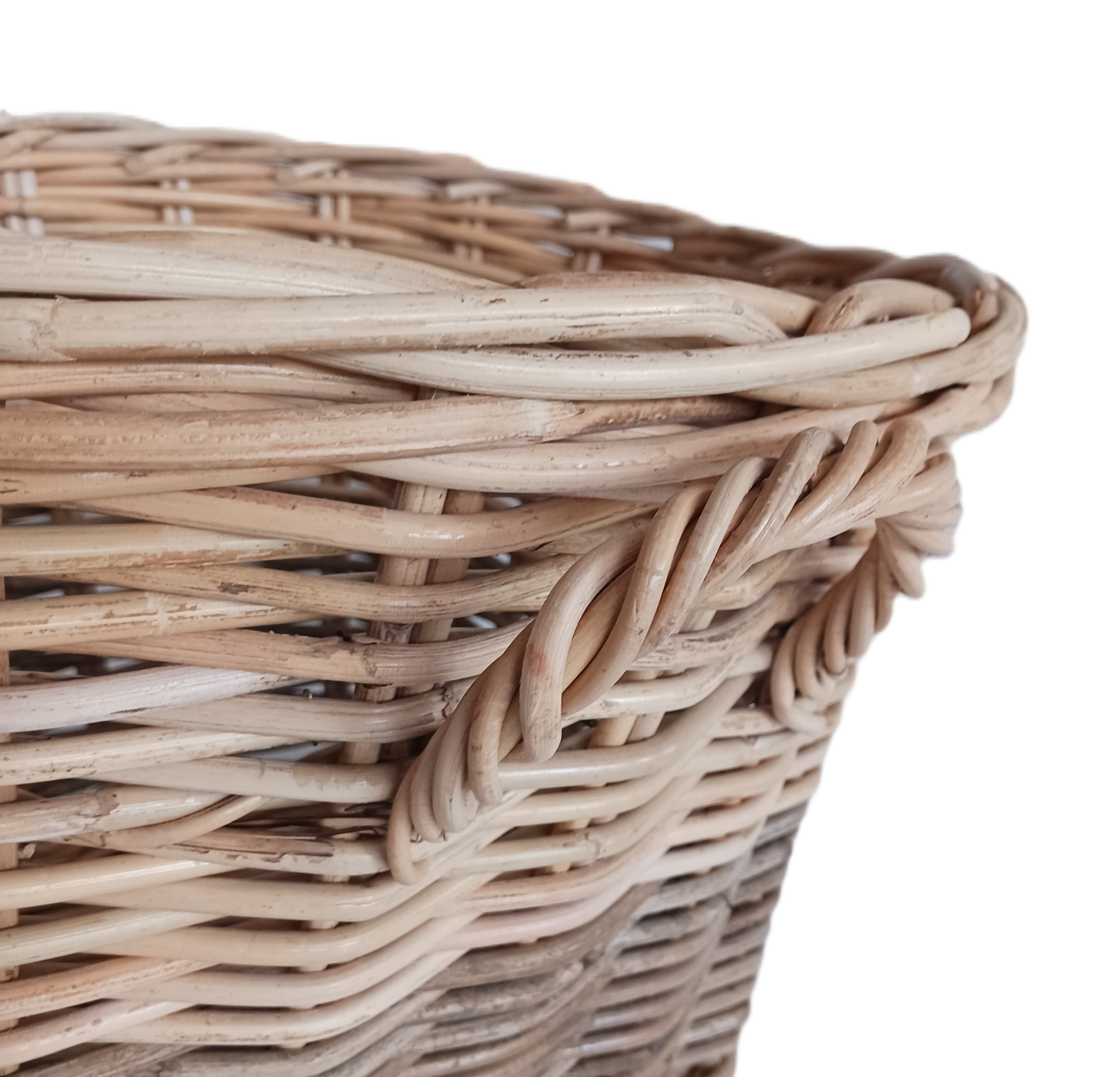 cesto porta legna in giunco rotondo Cm 47X34H