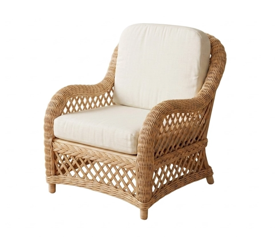 Poltrona in rattan naturale vimini Crystal