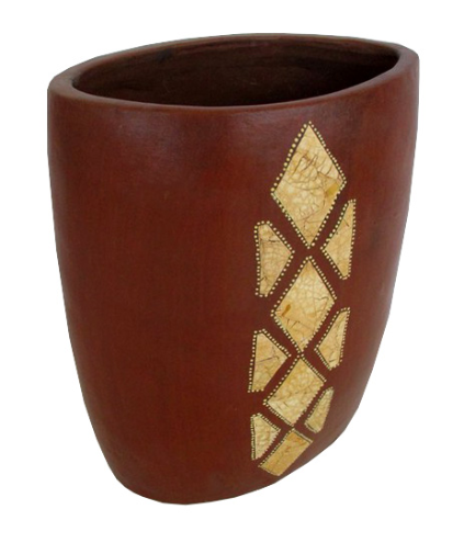 vaso terracotta ovalizzato cm 27