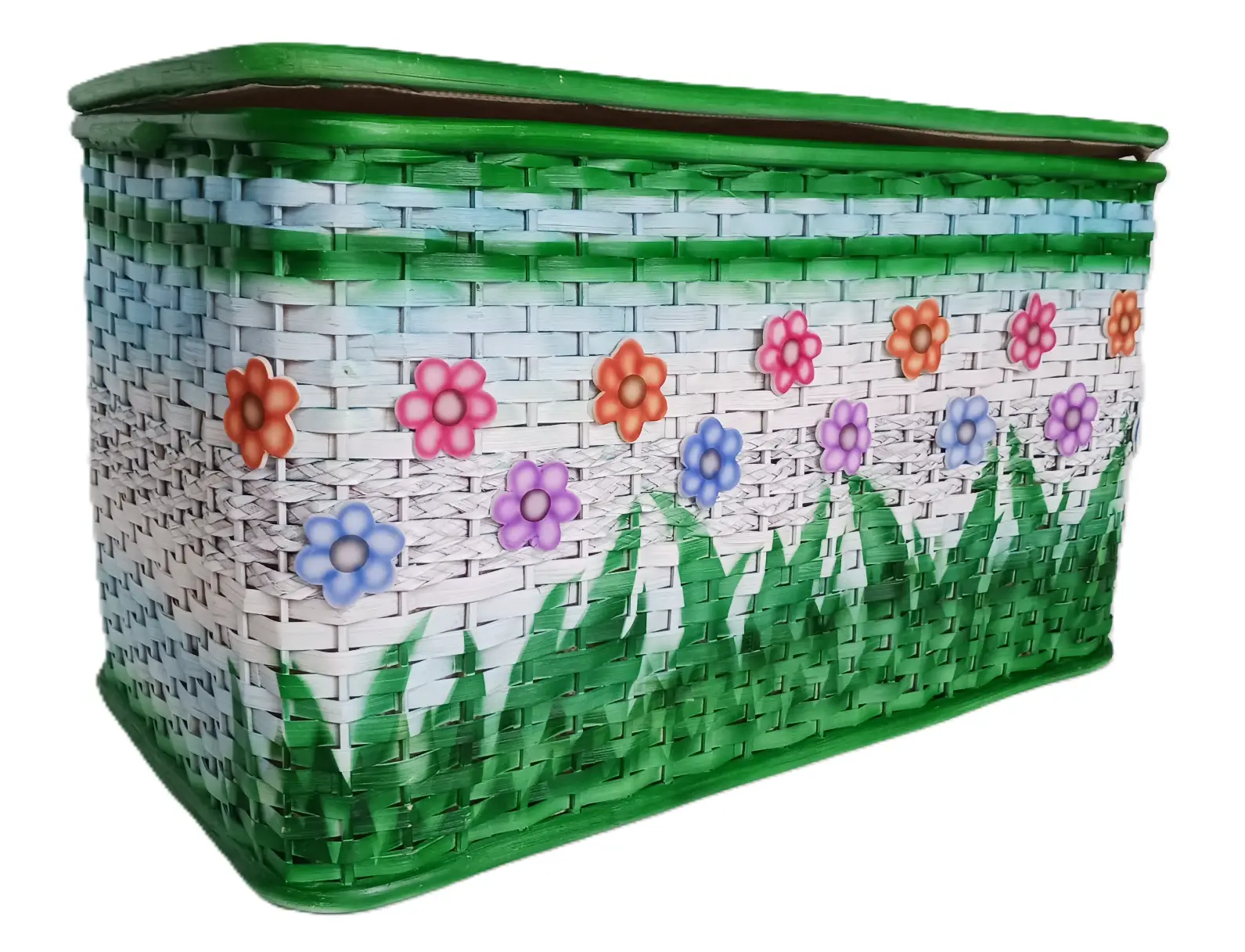 Baule XL in Rattan Naturale – Porta Biancheria e Porta Giochi Cm 78x44x44 H