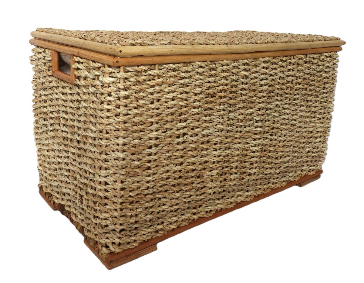 Baule Porta Biancheria in Banano Cm 68x35x40 H - 5