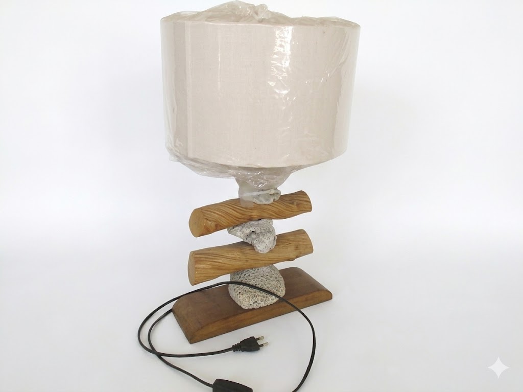 lampada con sassi pietra lavica