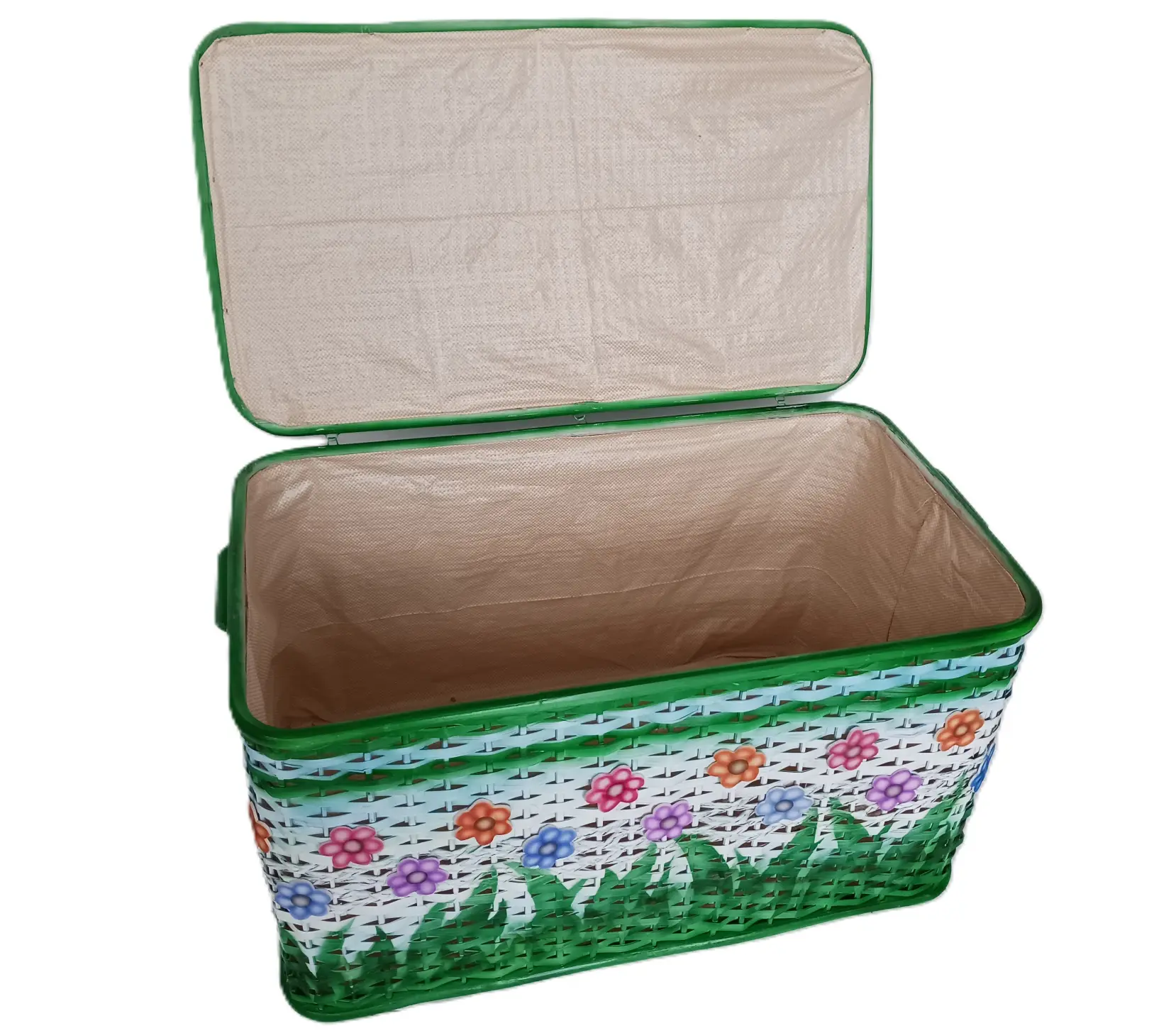 Baule XL in Rattan Naturale – Porta Biancheria e Porta Giochi Cm 78x44x44 H - 3