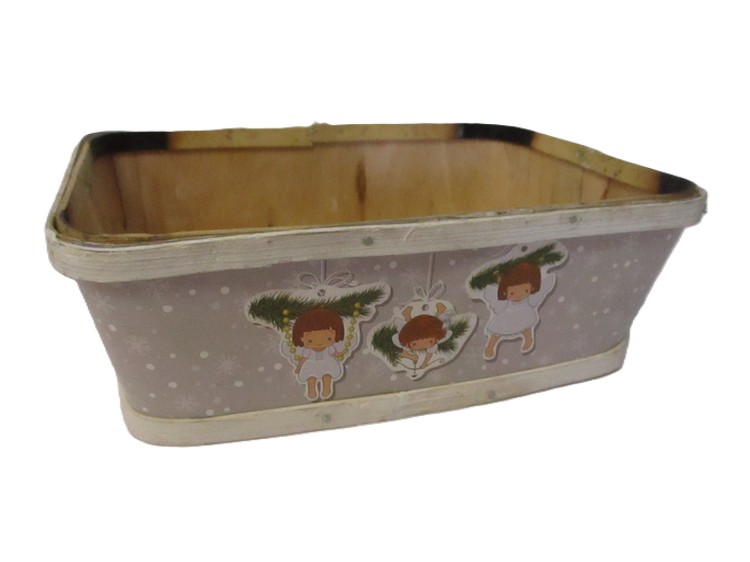 vaschetta legno cm 22x16x8 H