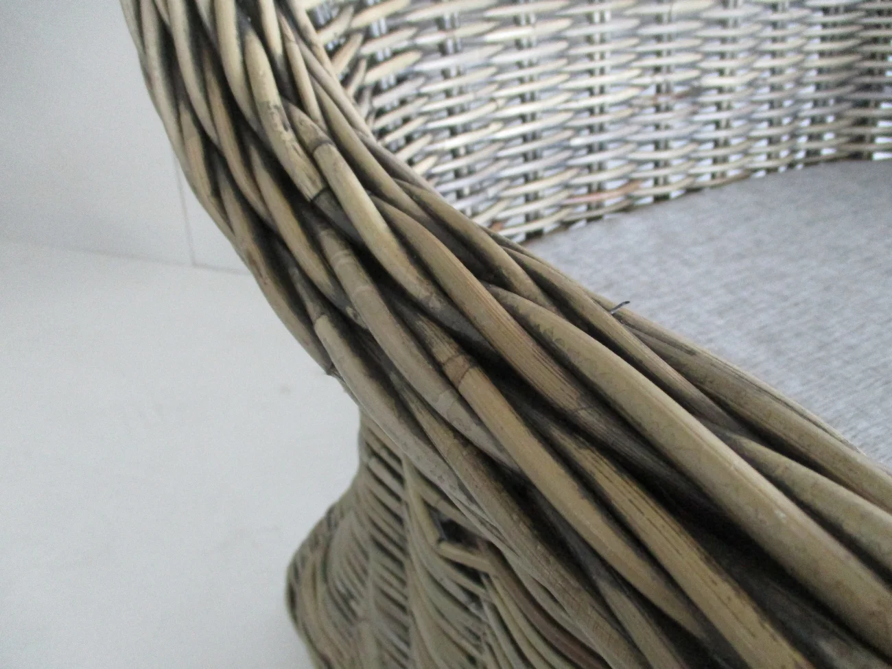 Poltrona in rattan naturale vimini Malindi – Fascino Tropicale in Giunco Kubu Grey - 3
