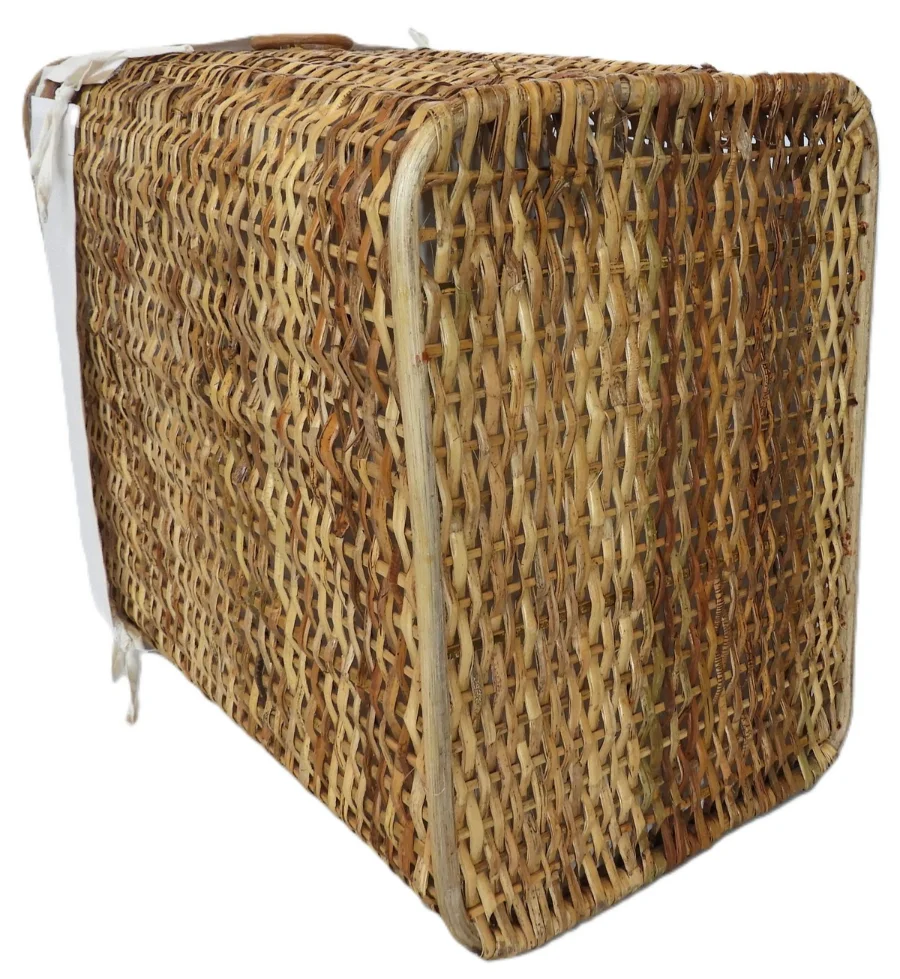 Cesto Porta Biancheria in Rattan Naturale Cm 51x36x57 H - 4