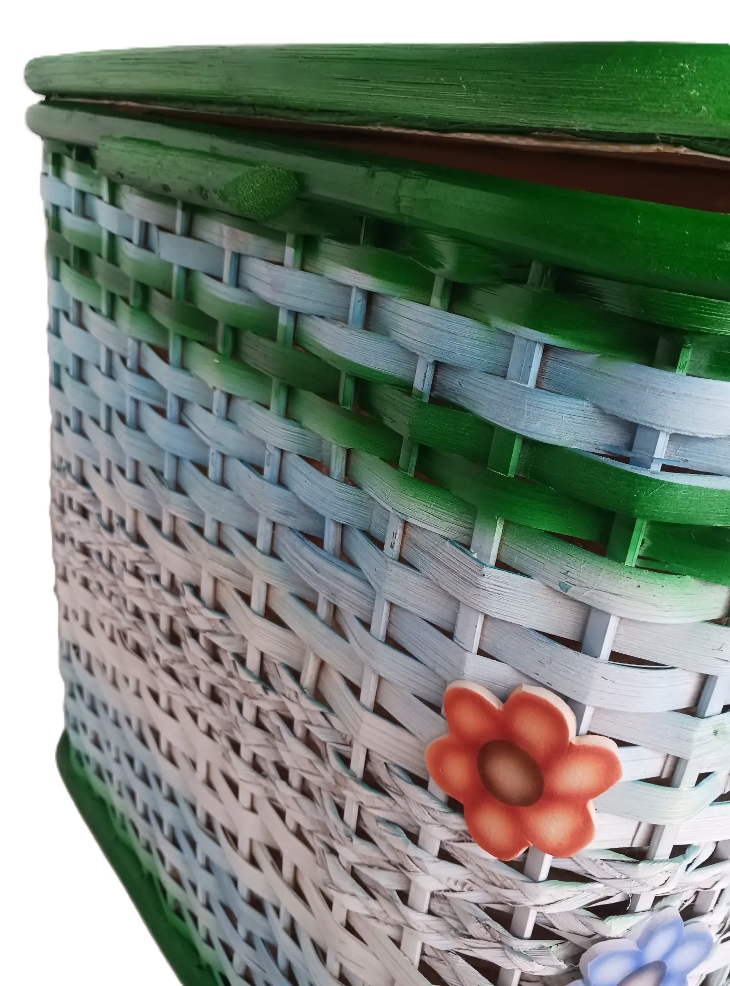 Baule XL in Rattan Naturale – Porta Biancheria e Porta Giochi Cm 78x44x44 H - 5