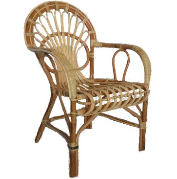 Poltrona Sole in rattan naturale vimini  – Eleganza Radiosa in Rattan e Manao Rinforzato