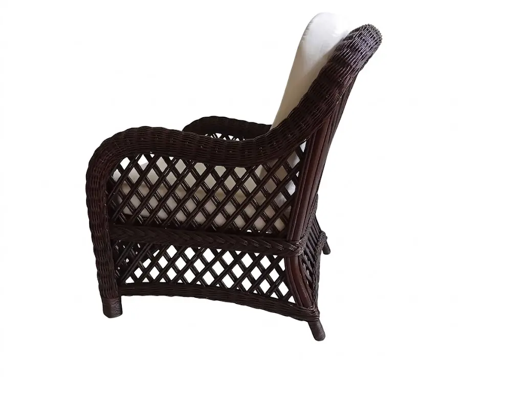 Poltrona in rattan naturale noce vimini Crystal - 3