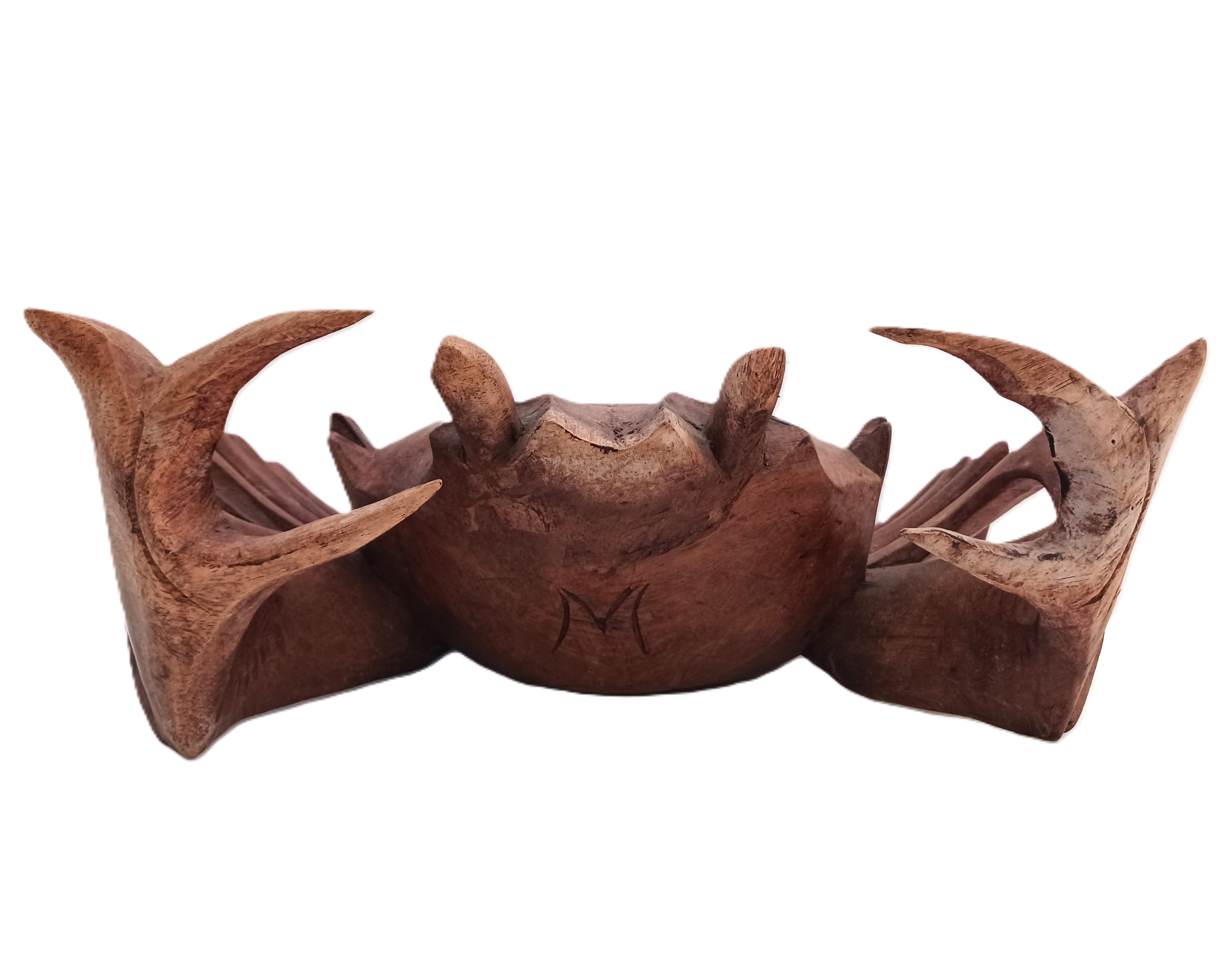 Scultura Artigianale - Posacenere "Granchio" in Legno Massello - 3