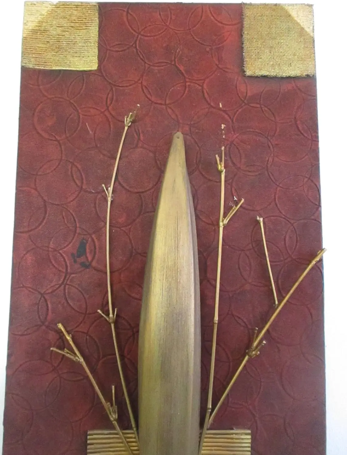 Quadro Batik Materico "Gemma d'Oriente" – Artigianato Balinese (120x45 cm) - 3