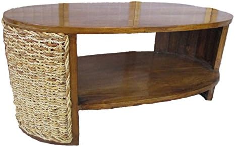 tavolo in banano e teak ovale cm 100x55x50 H art dp/29