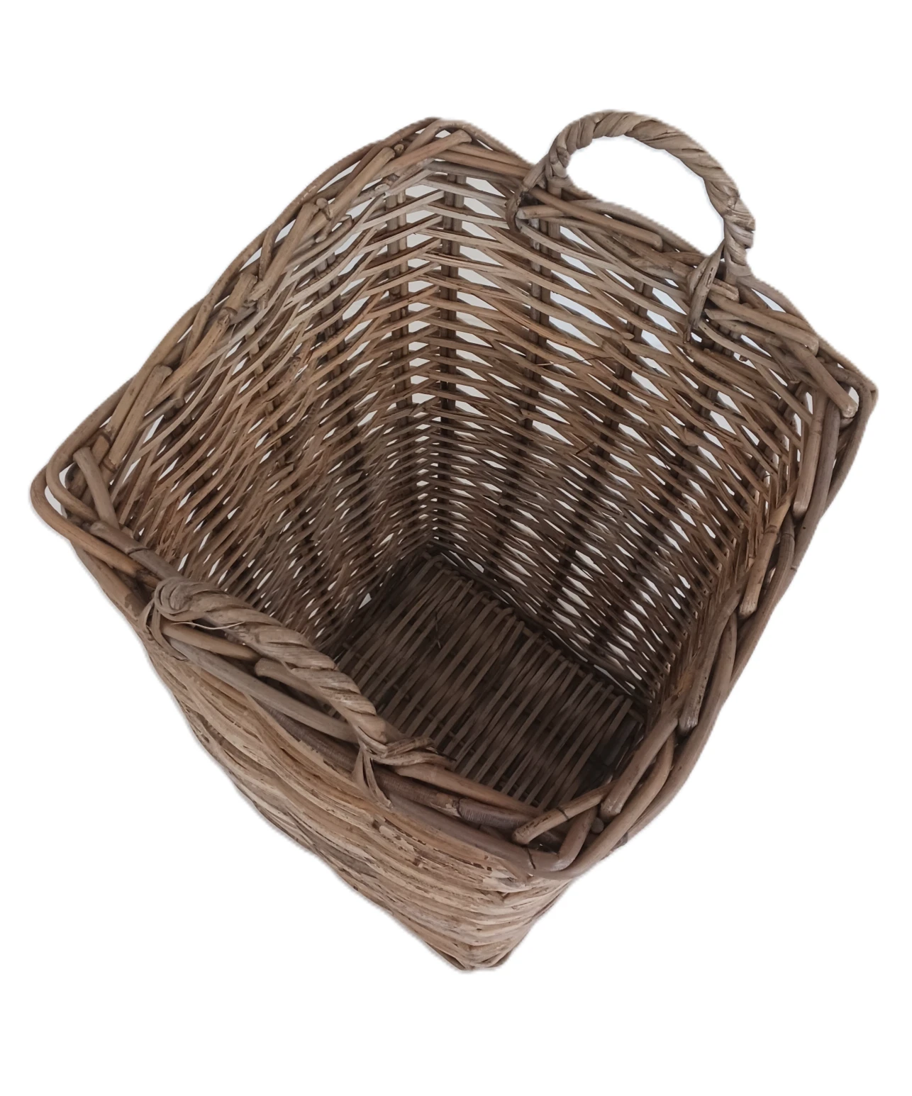 cesto porta biancheria vimini rattan quadrato cm 35X35X60/67 H - 3