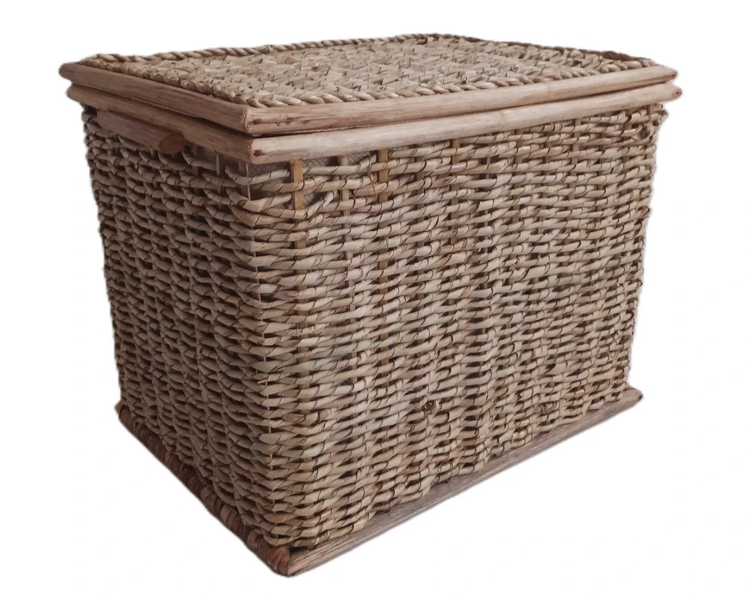Baule Porta Biancheria/Oggetti in Cordoncino di Banano Cm 45x31x35 H