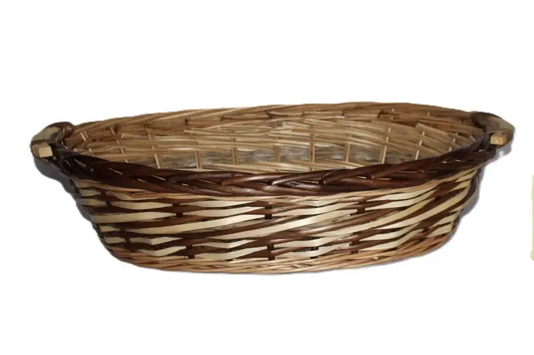 Cesto Vassoio Ovale in Vimini Tricolore cm 55x42x13 H art 83678A