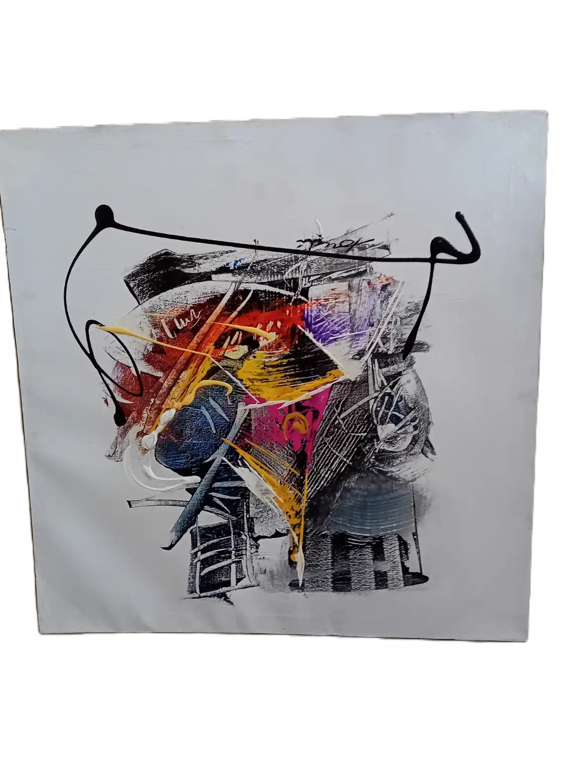 rmonia nel Caos - Dipinto Batik in Rilievo su Tela, 50x50cm - Arte Balinese